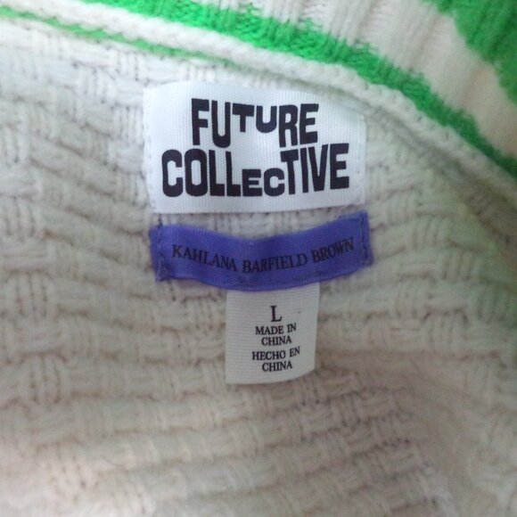 Future Collective Kahlana Barfield Brown cardigan sweater top Size Sz Large Lg L - Picture 8 of 8